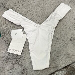 San Lorenzo thong tanga cheeky White Bikini Bottom